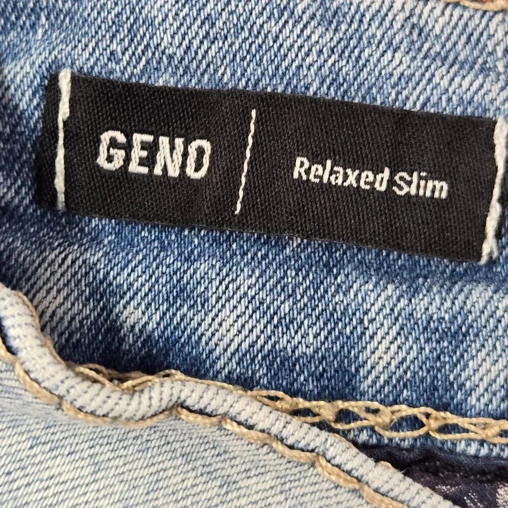 True Religion Men Jeans 30 Blue Denim Geno Relaxed Slim Light Wash 32